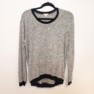 Wilfred Aritzia Grey Black Long Sleeve Sweater Top